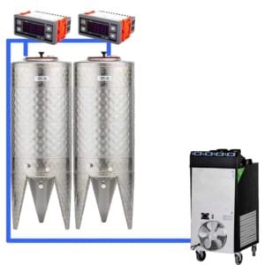 CFSCT1-2xCFT100SNP-AK : Complete fermentation set with 2xCFT-SNP 120 liters – assembly kit