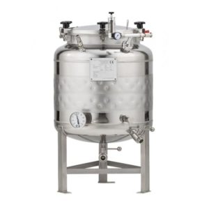 FMT-SLP-100H-AK Round-bottom fermenter, non-insulated, cooled by liquid, 100/120 liters 1.2 bar / assembly kit