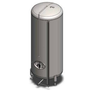 MBTVN-12000C : Cylindrical pressure tank for the secondary fermentation of beer or cider (maturation, carbonization), vertical, non-insulated, 12000/13468L, 0.5/1.5/3.0bar