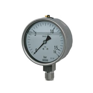 PF-GMAN12GM-SS : Glycerine Manometer 0-6bar G1/2″M Stainless steel