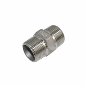 PF-HTR34M34MST : Hexagonal threaded coupler BSPT 3/4″ male | BSPT 3/4″ male | Stainless steel