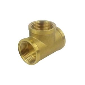 PF-T3012GF-BR : Pipe Fitting  T-hub 3x BSP 1/2″F, Brass