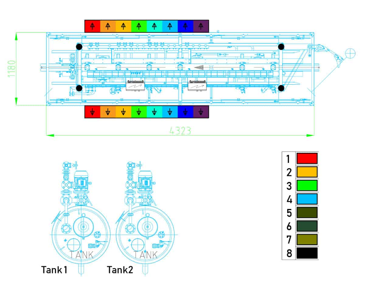 Scheme of the keg filling line KWFL-90 Scheme of the keg filling line KWFL-90