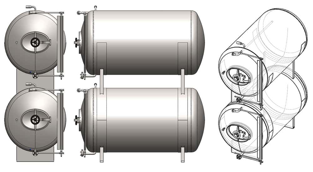 MBTHI-9000 Cylindrical pressure tank for the secondary fermentation of beer or cider MBTHI-300 Cylindrical pressure tank for the secondary fermentation of beer or cider